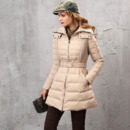 Women's Fashion Fall Winter Fit Solid Long Down Coats Parkas