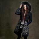 Women's Fashion Winter Slim Printed Hooded Long Down Coats Parkas