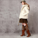 Women's Casual Winter Slim Solid Hooded Long Sleeves Down Coat Parka