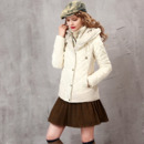 Women's Casual Winter Slim Solid Hooded Long Sleeves Down Coat Parka