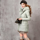 Designer Women's Fashion Winter Slim A-Line Long Down Coats Parkas