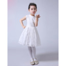 Stunning A-Line Knee Length Lace Flower Girl/ First Communion Dresses