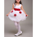 Adorable Pick-Up Skirt Flower Girl Dresses with Belts and Flowers