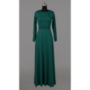 Vintage Long Satin Mother Dresses with Long Sleeves and Sashes