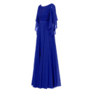 Custom Elegant Floor Length Chiffon Mother Dresses with Cap Sleeves