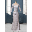 New Sheath Straps Floor Length Mother Dresses with Lace Jackets
