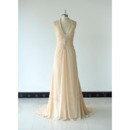 Halter V-Neck Floor Length Chiffon Bridesmaid Dresses