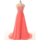 New Empire V-Neck Floor Length Chiffon Evening/ Prom Dresses