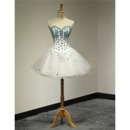 Custom Ball Gown Sweetheart Short Rhinestone Homecoming Dresses