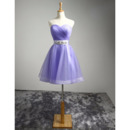 Discount Sweetheart Short Organza Lace-Up Homecoming Dresses