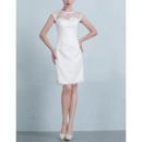 Custom Column Sleeveless Lace Mini/ Short Petite Wedding Dresses