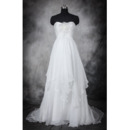 Empire Sweetheart Long Organza Layered Skirt Wedding Dresses