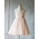 Stunning A-Line Spaghetti Straps Short Tulle Flower Girl Dresses