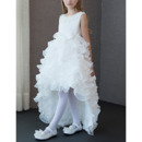 High-Low Sweep Train Ruffle Skirt Flower Girl Dresses