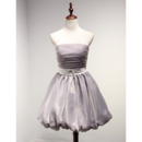 Discount Ball Gown Strapless Short Taffeta Organza Homecoming Dresses