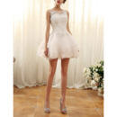 Affordable Sleeveless Mini/ Short Layered Skirt Wedding Dresses