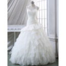 Discount Sheath Halter Sweetheart Tulle Bubble Skirt Wedding Dresses
