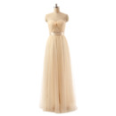 Custom Sweetheart Floor Length Organza Bridesmaid/ Wedding Party Dress