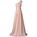 Discount One Shoulder Floor Length Chiffon Bridesmaid Dresses