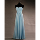 Vintage Sweetheart Floor Length Chiffon Lace-Up Bridesmaid Dresses