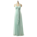 Sexy Halter Sweetheart Floor Length Chiffon Bridesmaid Dresses