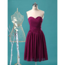 Custom Sweetheart Knee Length Chiffon Bridesmaid/ Homecoming Dresses
