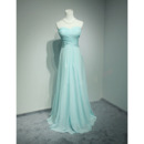 Custom Sweetheart Floor Length Chiffon Pleated Bridesmaid Dresses