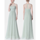 Sleeveless Floor Length Chiffon Bridesmaid Dresses