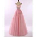One Shoulder Floor Length Two-Piece Prom/ Party Dresses