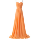 New Spaghetti Straps Floor Length Chiffon Evening/ Prom Dresses