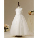 Affordable Ball Gown Sleeveless Ankle Length First Communion Dresses