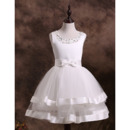 Discount Ball Gown Short Satin Organza First Communion Dresses