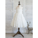 Knee Length Lace Flower Girl/ First Communion Dresses