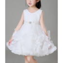 Inexpensive A-Line Mini/ Short Ruffle Skirt Flower Girl Dresses
