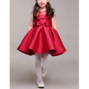 Stunning Ball Gown Sleeveless Mini/ Short Satin Flower Girl Dresses