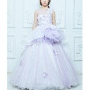 Discount Ball Gown Floor Length Lace Little Girls Party Dresses