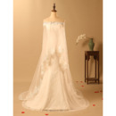 New Sheath Off-the-shoulder Wedding Dress with Organza Cloak