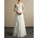 New Sweetheart Floor Length Organza Wedding Dresses with Straps