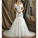 Sexy Sweetheart Court Train Organza Wedding Dresses with Wraps
