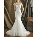 Mermaid V-Neck Organza Embroidery Wedding Dresses