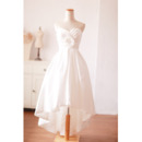 Sweetheart High-Low Taffeta Short Wedding Dresses