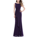 Inexpensive Sheath Sleeveless Floor Length Chiffon Bridesmaid Dresses