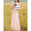 Discount Sleeveless Floor Length Chiffon Bridesmaid/ Prom Dresses