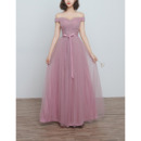 Elegant Off-the-shoulder Sweetheart Floor Length Bridesmaid Dresses