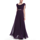 Custom Floor Length Chiffon Embroidery Evening Dresses with Wraps