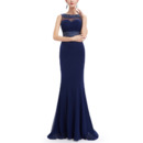 Custom Sheath Sleeveless Floor Length Chiffon Evening Dresses