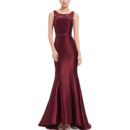 Discount Trumpet Sleeveless Floor Length Satin Evening/ Prom Dresses