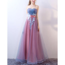 Elegant Sweetheart Floor Length Contrast Color Evening Dresses