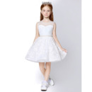 A-Line Sleeveless Mini/ Short Lace Flower Girl Dresses