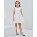 Stunning A-Line Square Sleeveless Short Satin Flower Girl Dresses